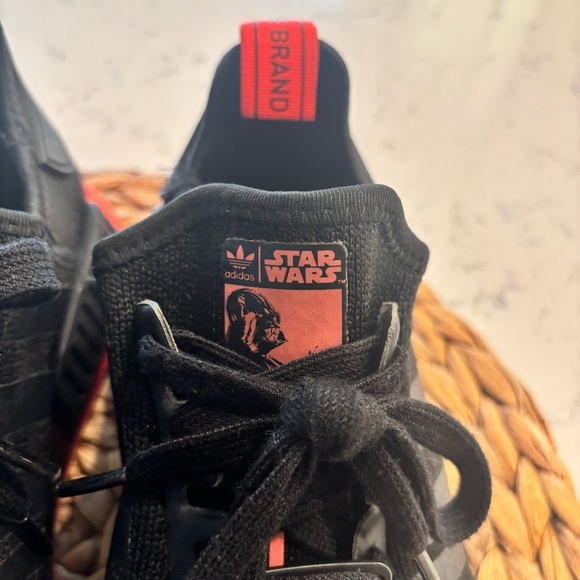 Mens Adidas NMD R1 Star Wars Sneakers Black Red Size 8 - Picture 2 of 8